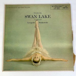 Record Tchaikovsky Swan Lake by Leopold Stokowski Acts II, III LM-1894 Red Seal